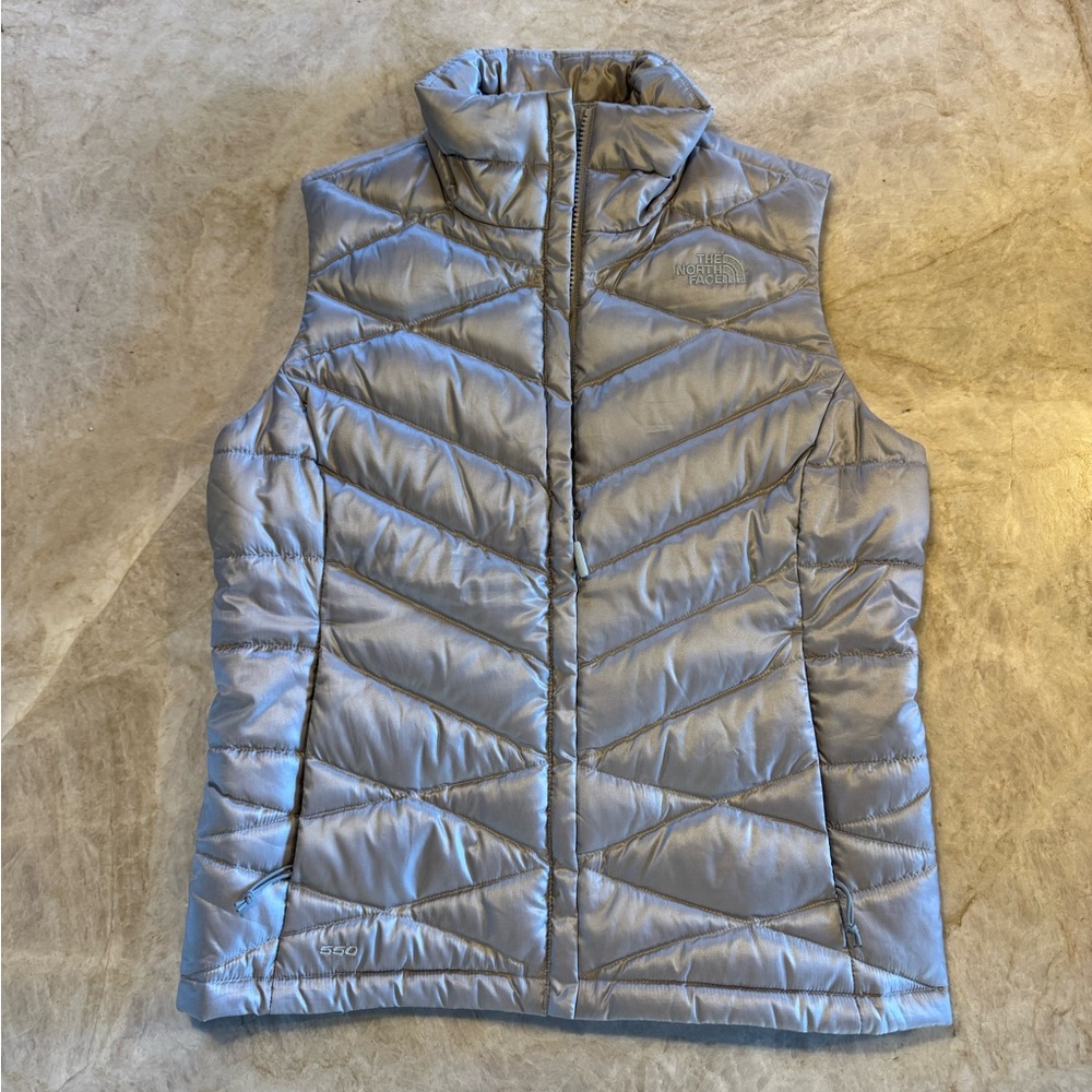 The North Face Silver Quilted Insulated Vest